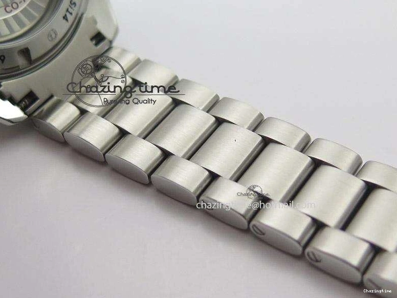 0119 Planet Ocean GMT 42mm V6F Best Edition Black Dial Silver Markers On SS Bracelet A Casual 8273